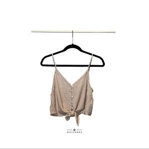 SPAGHETTI STRAPS SHIRT WITH BOTTOMS ON THE FRONT